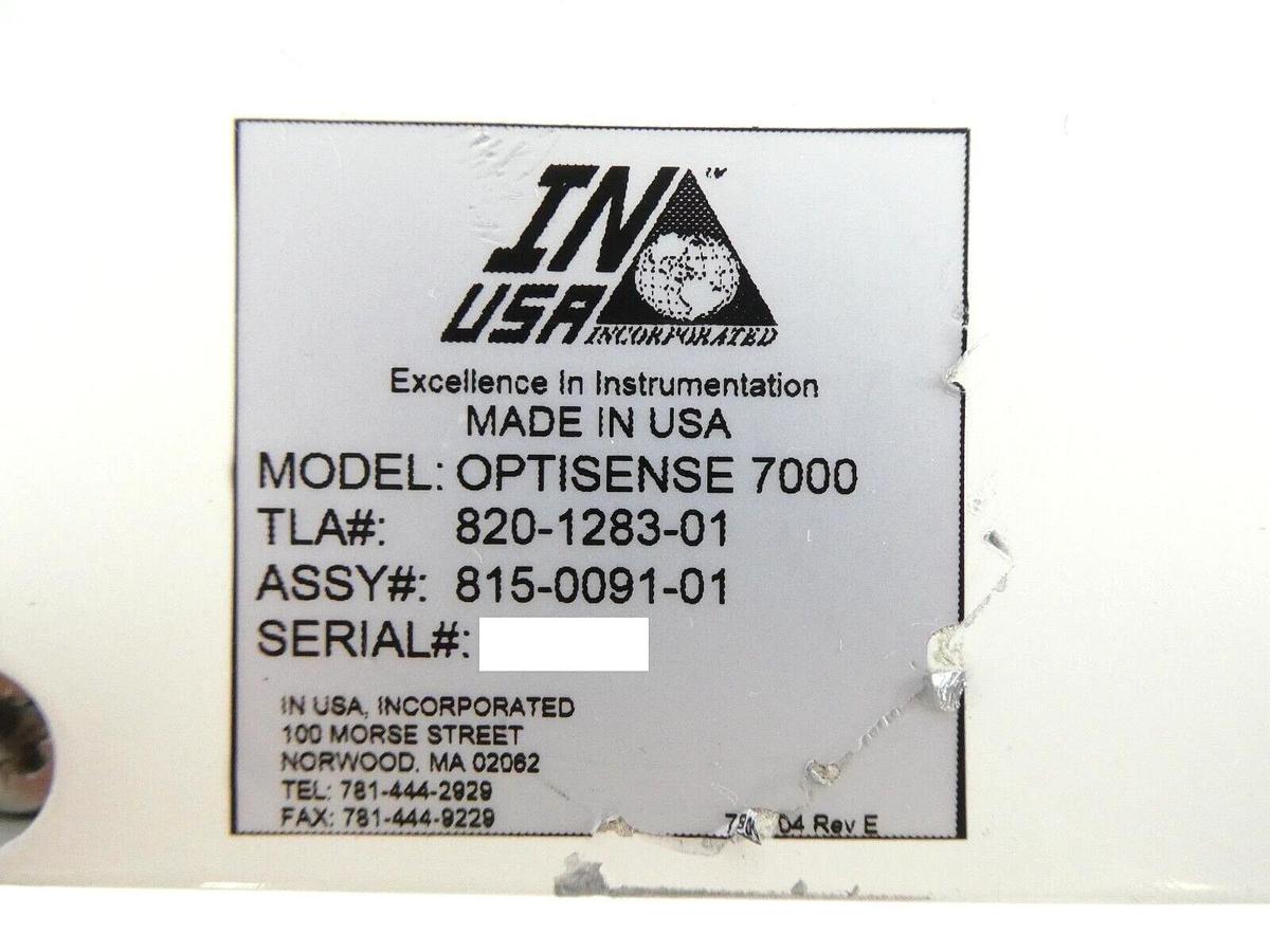 Used InUSA 820-1283-01 Non-Dispersive Infrared Monitor OPTISENSE 7000 Working Surplus