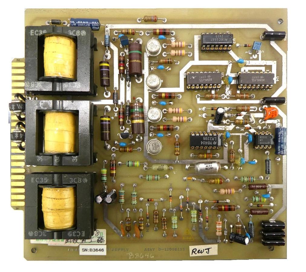 Used Varian D-12008133 Filament Power Supply Pcb Board Rev J Working Surplus