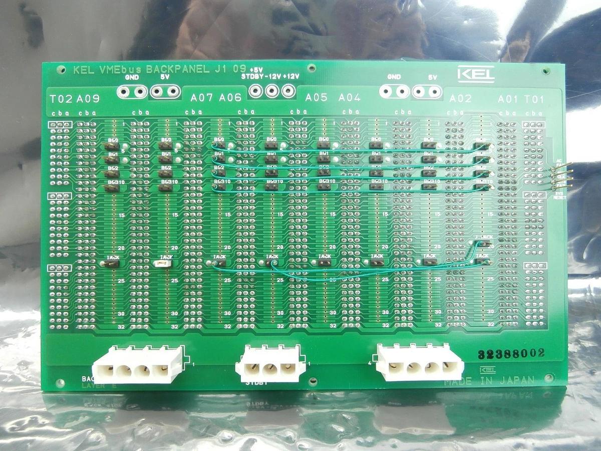 Used KEL VMEbus BACKPANEL J1 09 Backplane PCB Board Used Working
