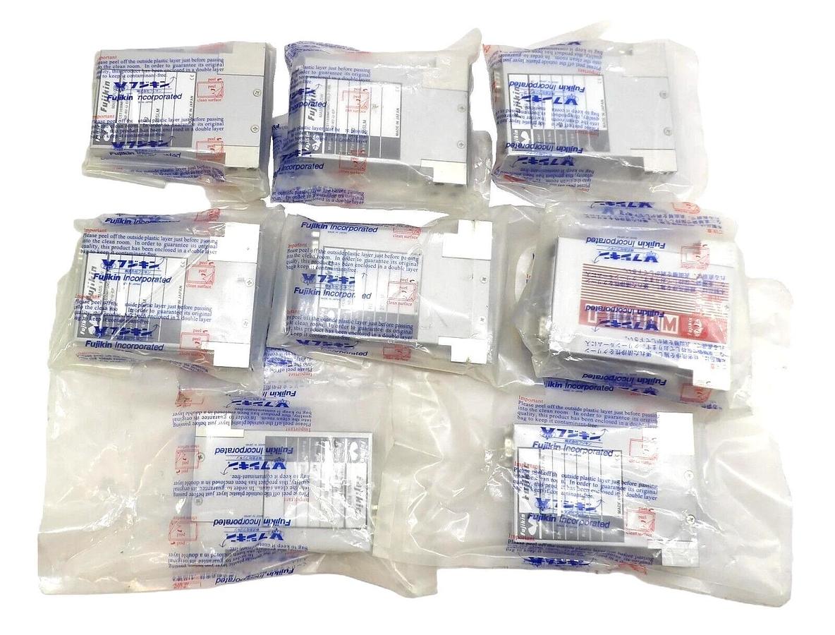 Used Fujikin T 1000M Mass Flow Controller MFC Reseller Lot of 8 New Surplus