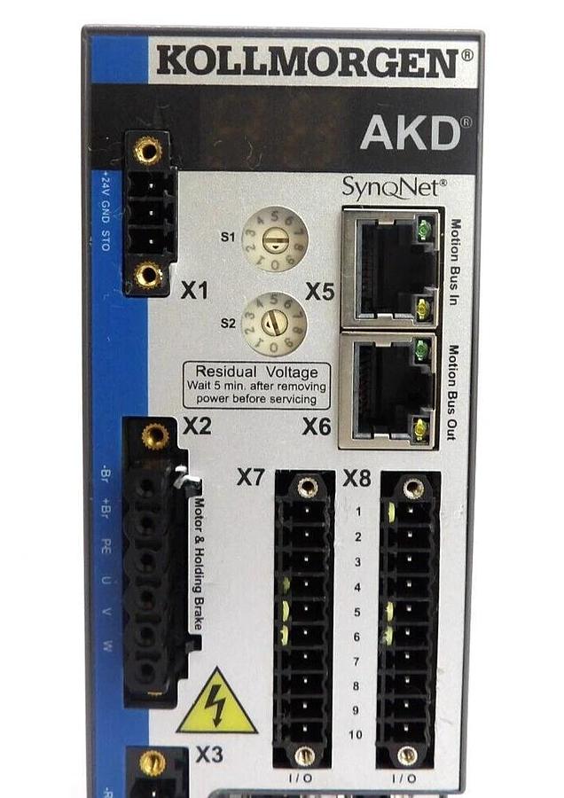 Used Kollmorgen AKD-B00606-NBSQ-0000 Servo Drive SynqNet Working Surplus