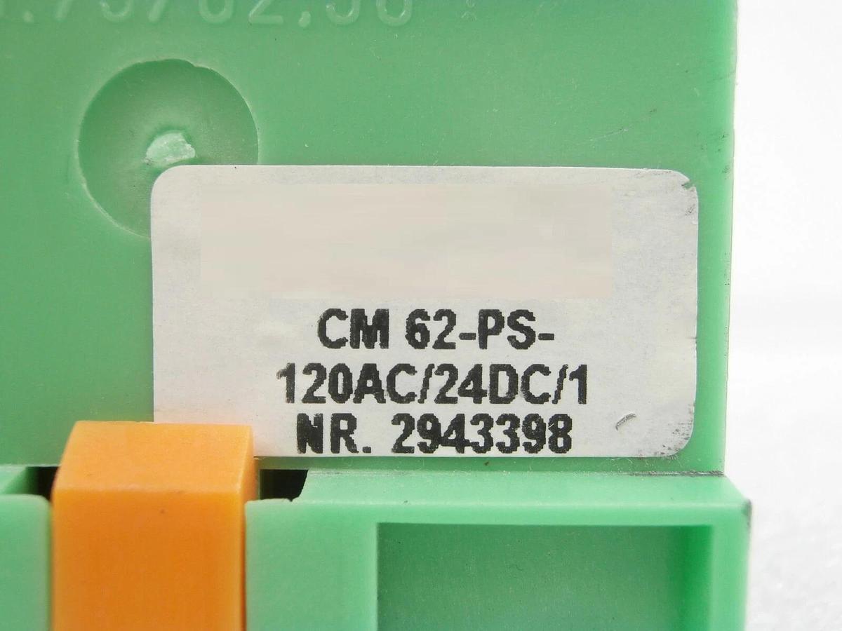 Used Phoenix Contact 2943398 DIN Power Supply CM 62-PS-120AC/24DC/1 Lot of 2 Working