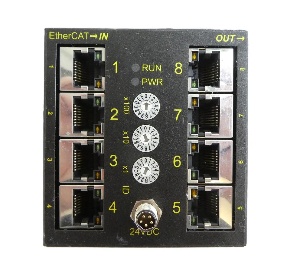 Used Brad Communications SST-ECAT-JB-8 EtherCAT Juntion Box AMAT 0190-63790 Working