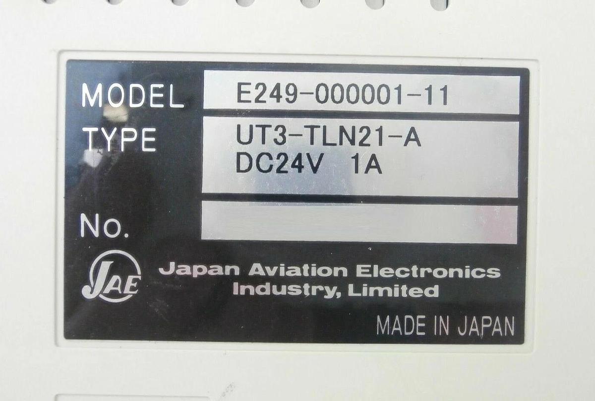 Used JAE Japan Aviation Electronics E249-000001-11 Hand Display UT3-TLN21-A Working