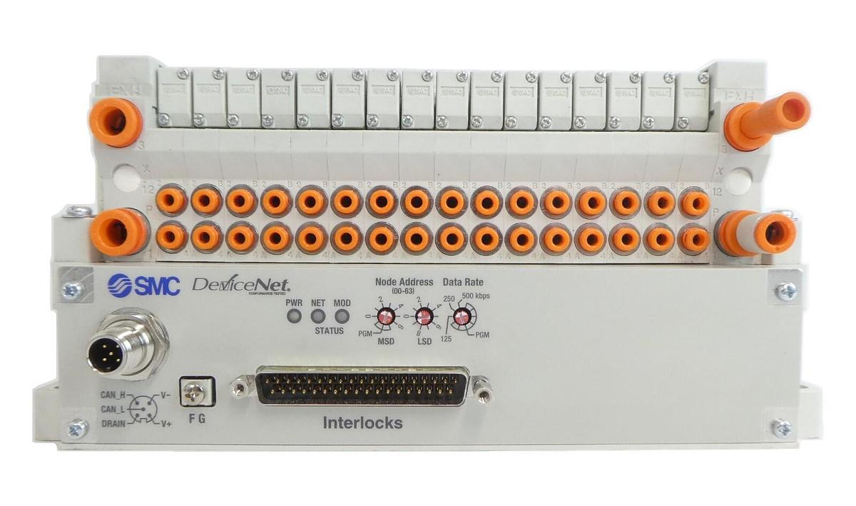 Used SMC VV5Q11-16-X1602V 16-Port Manifold EX420-SDN2 AMAT Working Surplus
