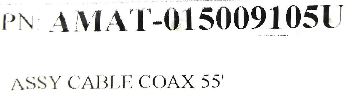 Used AMAT Applied Materials 0150-09105 Coax Cable 55 Foot 16.7m Working Spare