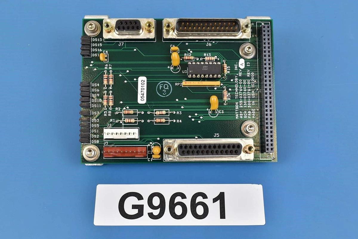 Used Mattson 255-03761-00 PCB Assembly