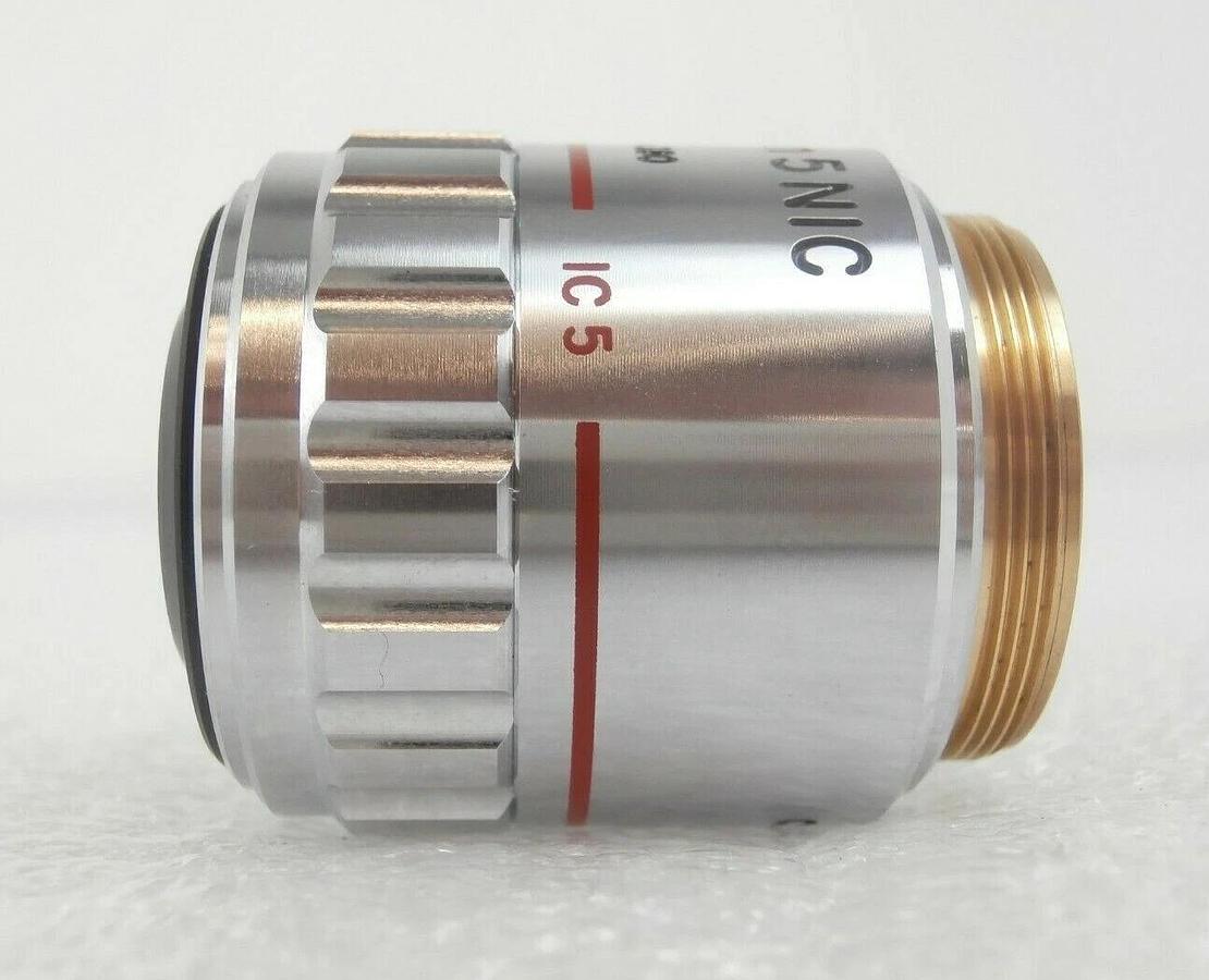 Used Olympus Microscopy NEO SPlan 5NIC 0.13 ∞/0 f=180 Microscope Objective Working