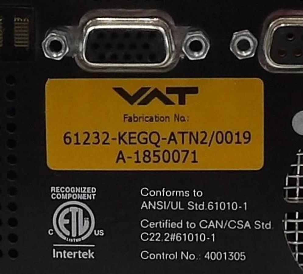Used VAT 61232-KEGQ-ATN2 Butterfly Valve Control System Series 612 Working Surplus