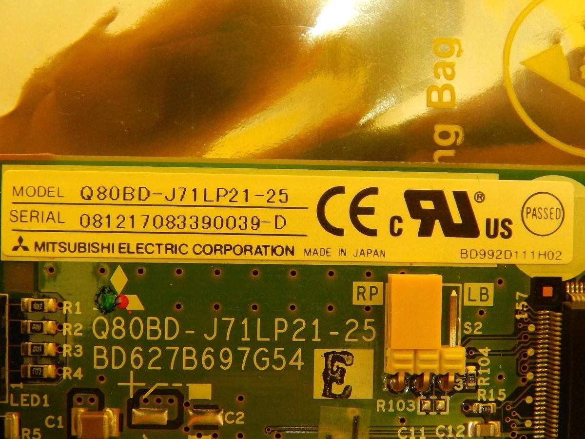 Used Mitsubishi Q80BD-J71LP21-25 PLC MELSECNET/H Interface PCB BD808C121G51 Used
