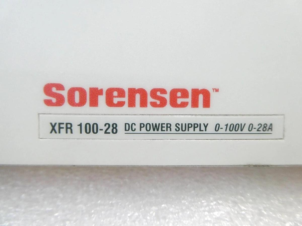 Used Ametek Sorensen XFR100-28MVSEA Programmable DC Power Supply Working Surplus