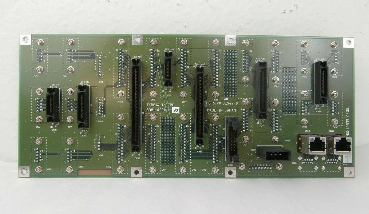 Used TEL Tokyo Electron 3D81-000010-V2 Backplane PCB TYB614-1/RFPD Telius Working