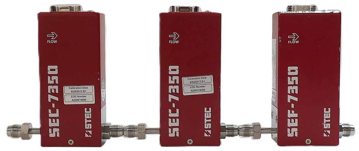 Used Horiba STEC SEC-7350M Mass Flow Controller MFC Lot of 3 Surplus