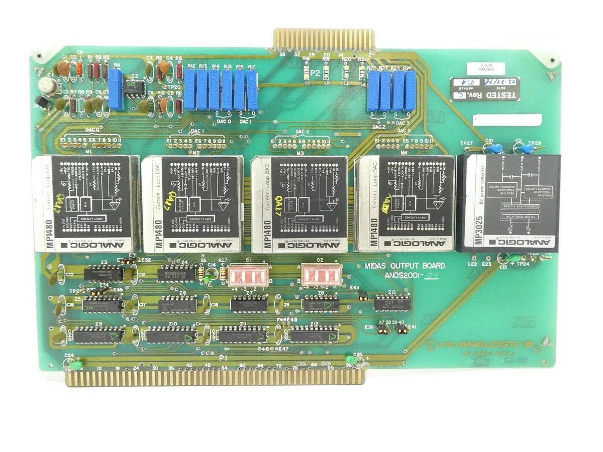 Used Analogic ANDS2001-4 Midas Output PCB Card D4-8624 Varian VSEA F9093001 Working