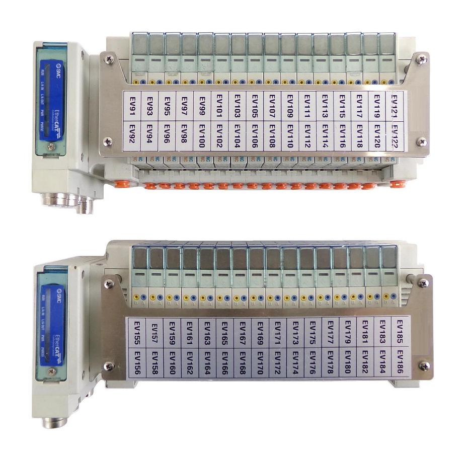 Used SMC SS5Y3-DUQ00526 16-Port Ethercat Pneumatic Manifold Lot of 2 Working