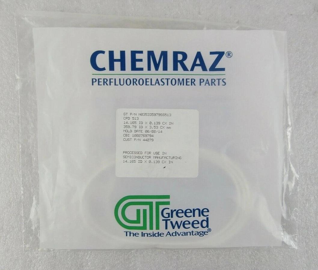 Green Tweed N035335979SS513 O-Ring Reseller Lot of 2 AMAT CVD Chamber 5200 New