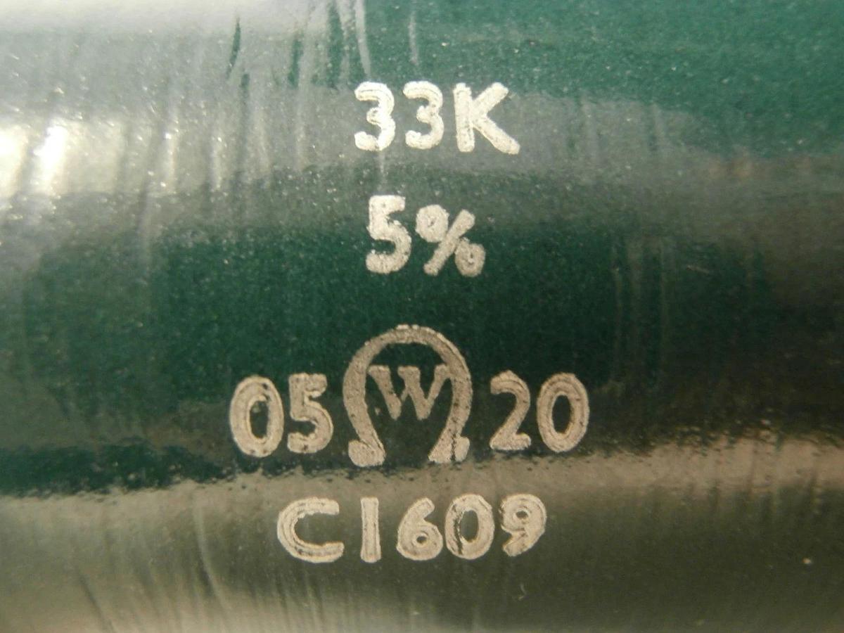 Used Welwyn C1609 Tubular Vitreous Enamelled Wirewound Resistor 33K 5% Lot of 4 Used