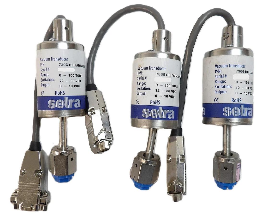 Used Setra 730G100TAD42CZZKA1 Pressure Transducer Model 730 Reseller Lot of 3 Working