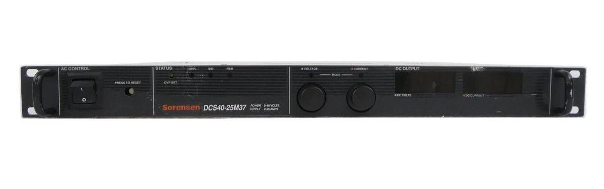 Used Sorensen DCS40-25M37 Rack Mount DC Power Supply AMAT Working Surplus