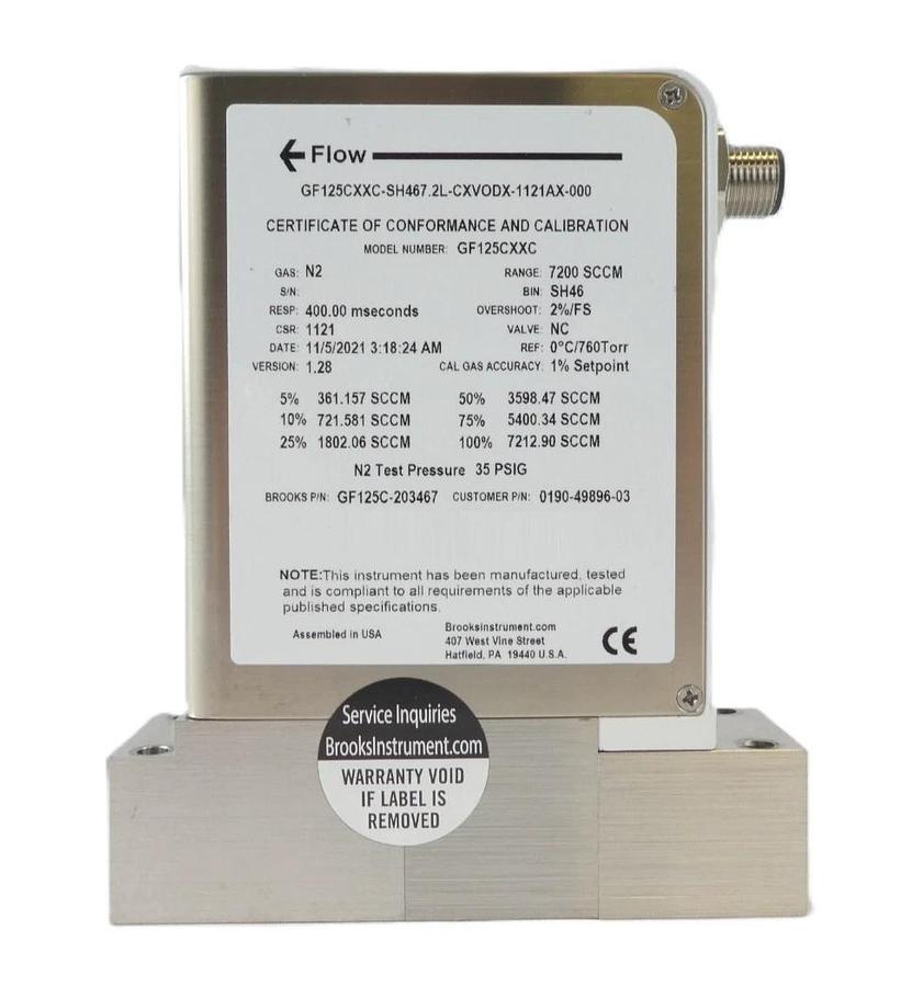 Brooks Instrument GF125C-203467 Mass Flow Controller MFC AMAT 0190-49896 New