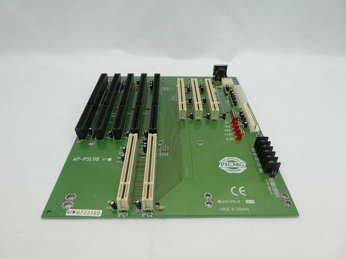 Used Lanner Electronics AP-PSL08 8-slot PICMG 1.0 PCI/ISA Backplane PCB Working Spare