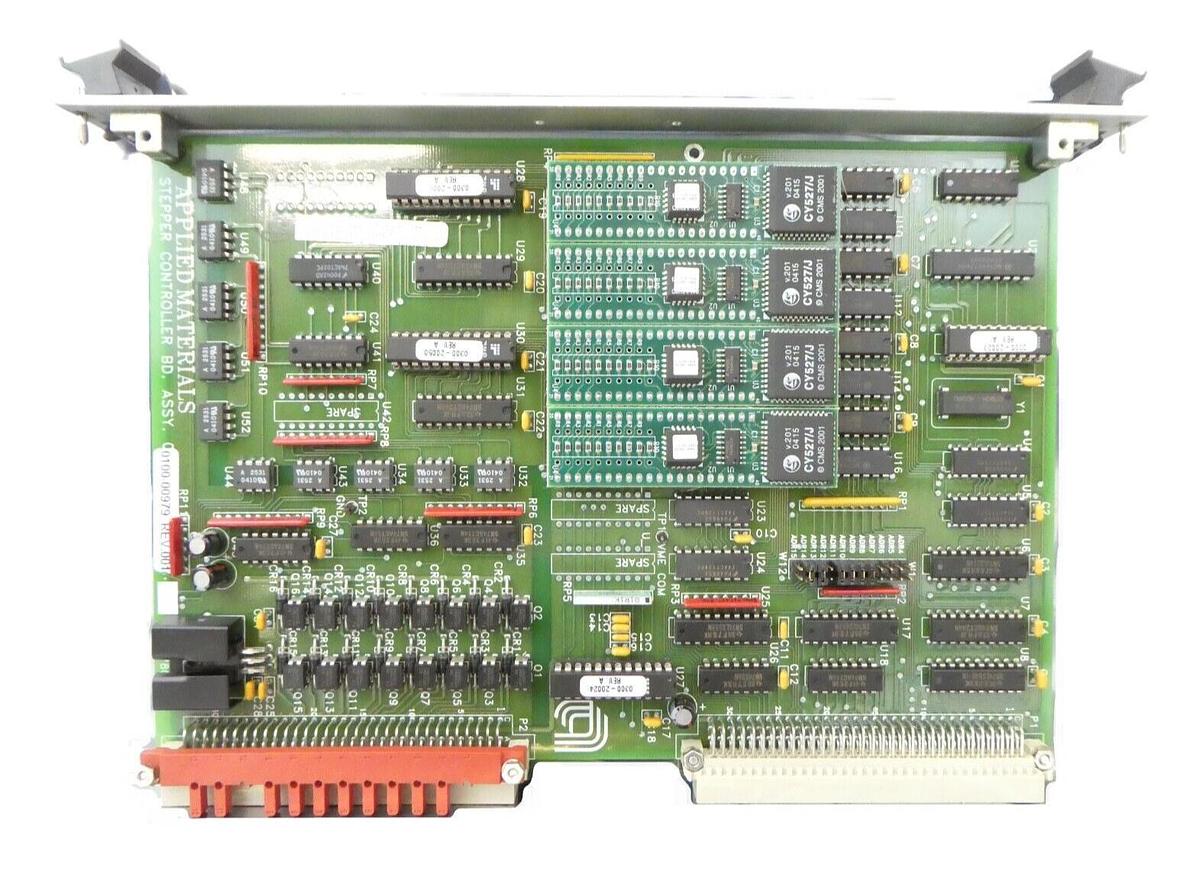 Used AMAT Applied Materials 0100-00979 Stepper Controller VME PCB Card Working