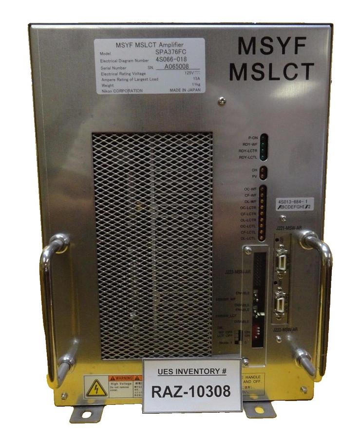 Used Nikon 4S066-018 MSYF MSLCT Amplifier Module SPA376FC 4S013-684-1 NSR Working