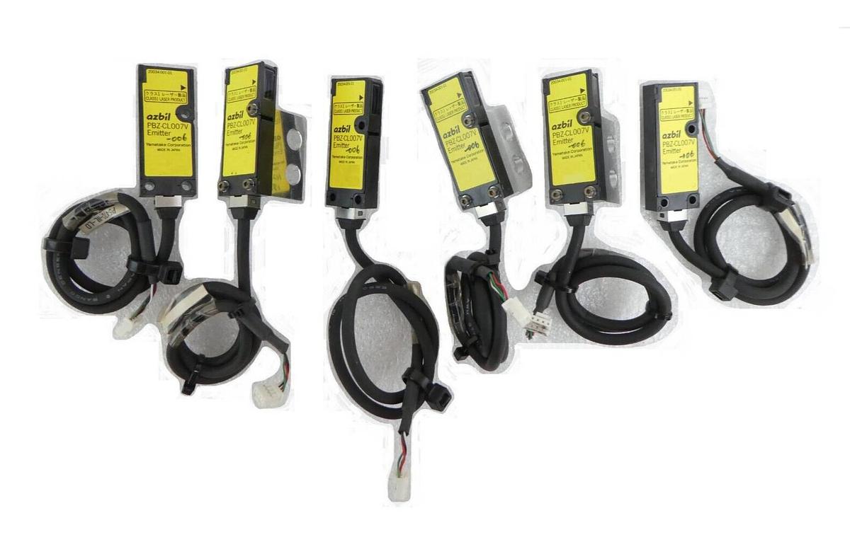 Used Azbil PBZ-CL007V-006 WL-LD Sensor Head Emitter Lot of 6 Nikon NSR-S205C Working