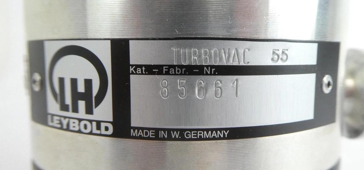 Used TURBOVAC 55 Leybold Vacuum 85661 Turbomolecular Pump Turbo Tested Working