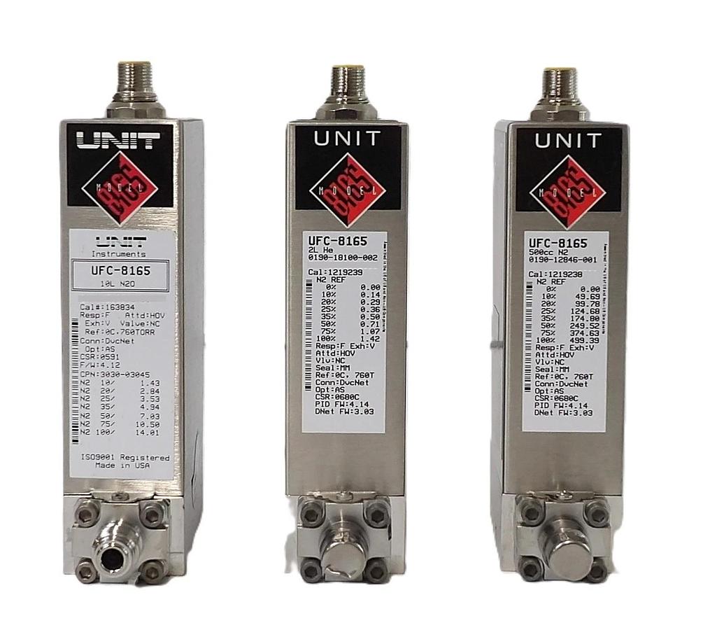 Used UNIT Instruments UFC Mass Flow Controller MFC UFC-8165 UFC-9861 Lot of 9