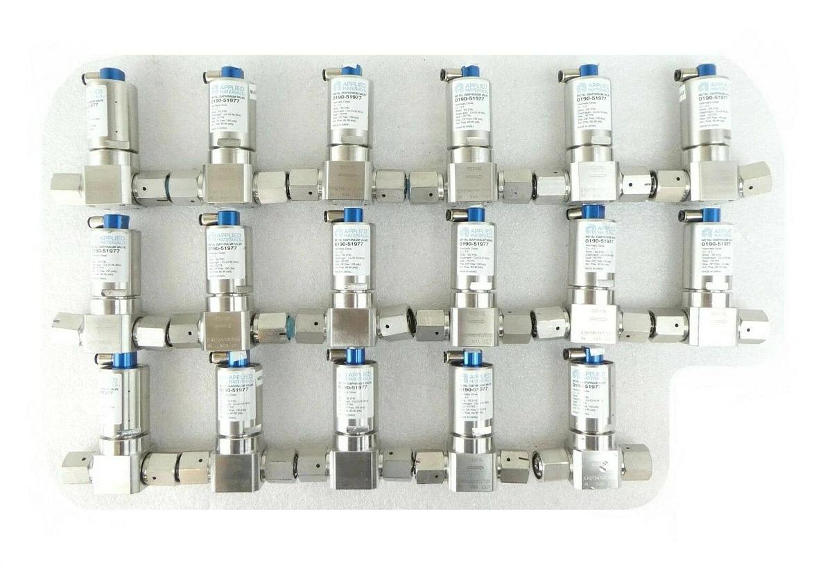 Used AMAT Applied Materials 0190-51977 Diaphragm Valve Reseller Lot of 17 Working