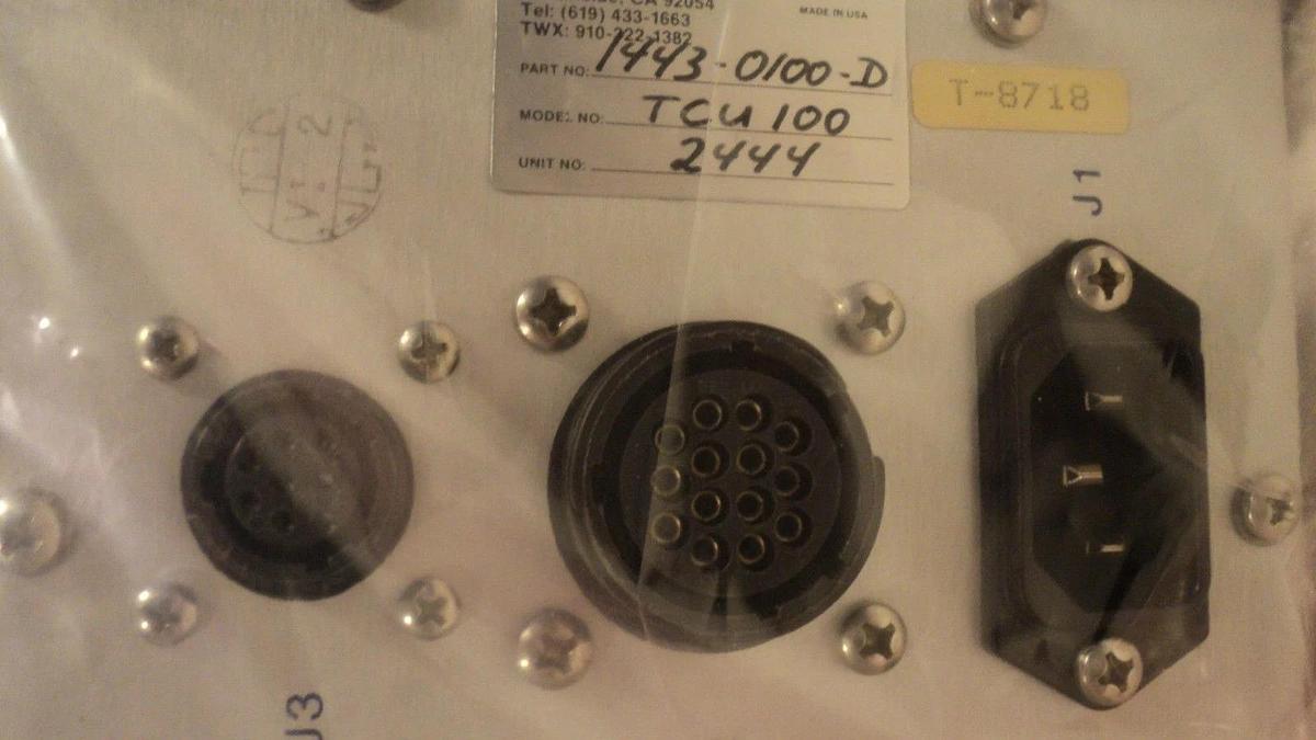 Used J.C. Schumacher 1443-0100-D Source Temperature Control TCU 100 Used Working