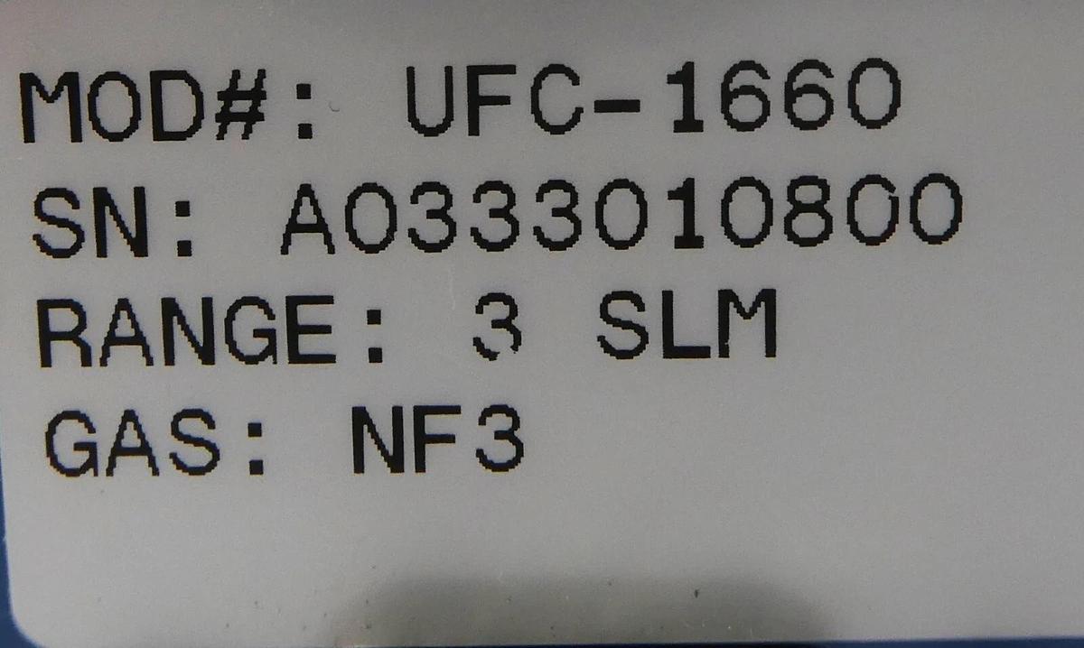 Refurbished UNIT Instruments UFC-1660 Mass Flow Controller MFC 3 SLM NF3 OEM Refurbished