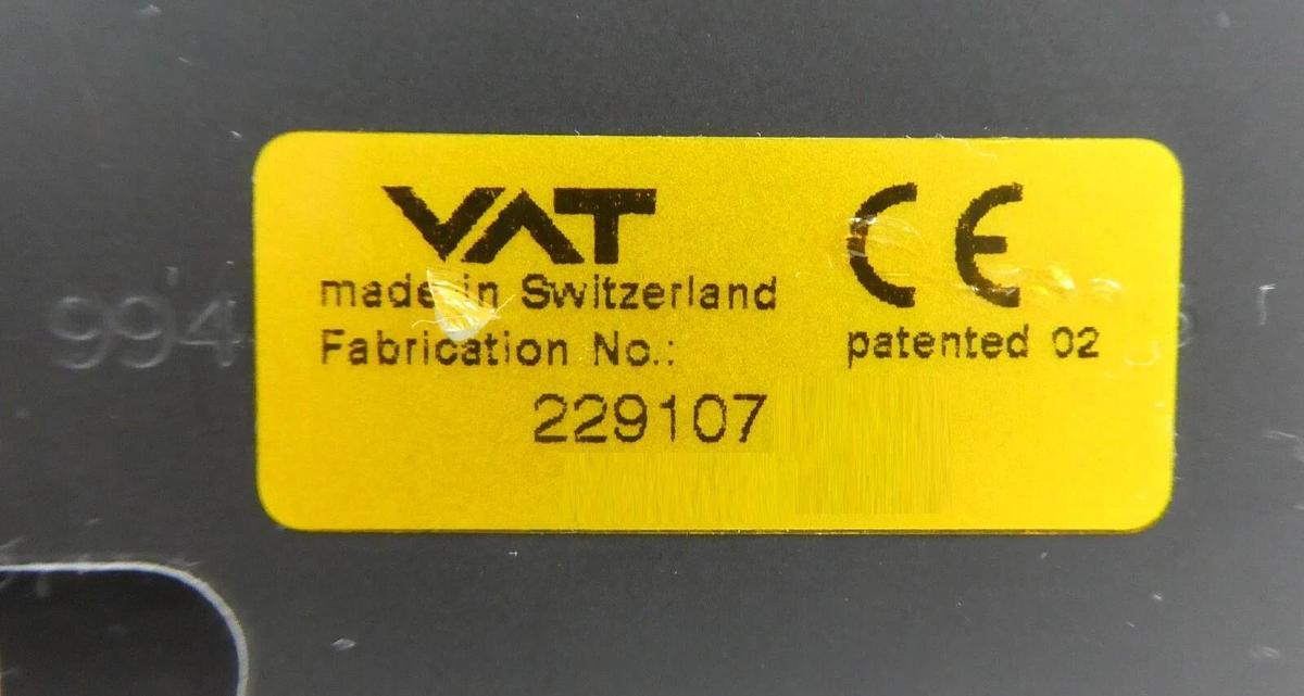 Used VAT 229107 Pneumatic Vacuum Valve Actuator Assembly Working Surplus