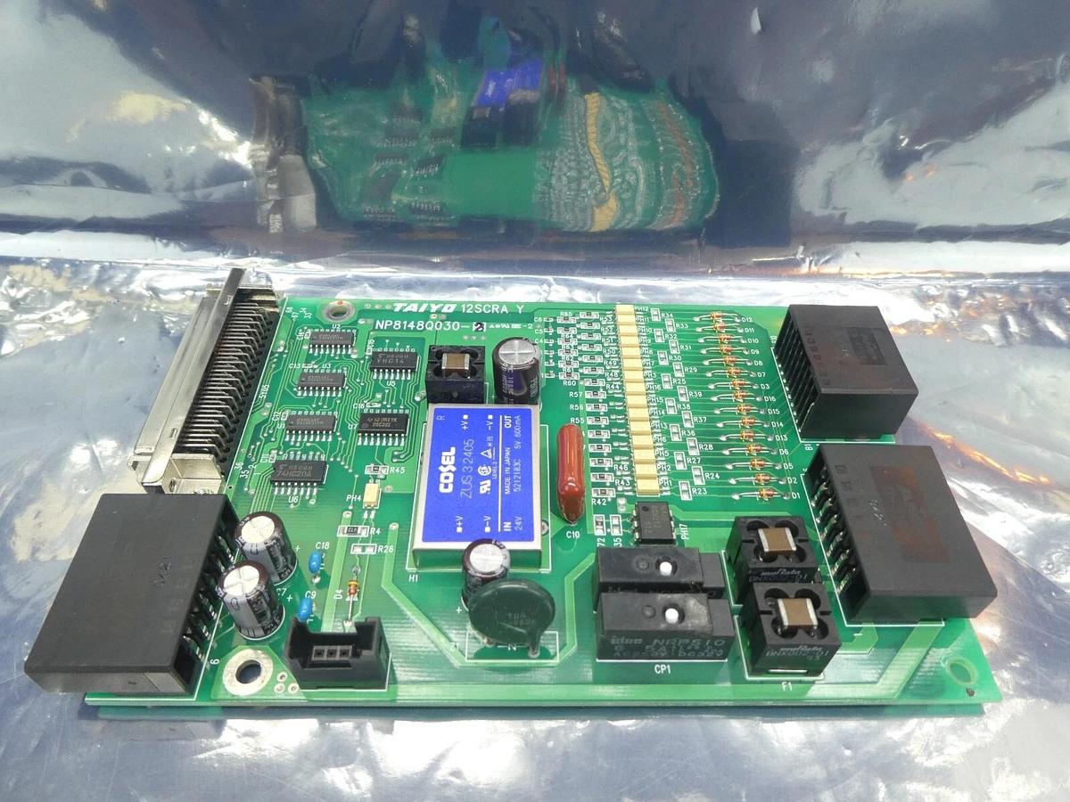 Used Taiyo Machinery NP8148Q030-2 PCB 12SCRA Y TEL Lithius Working Surplus