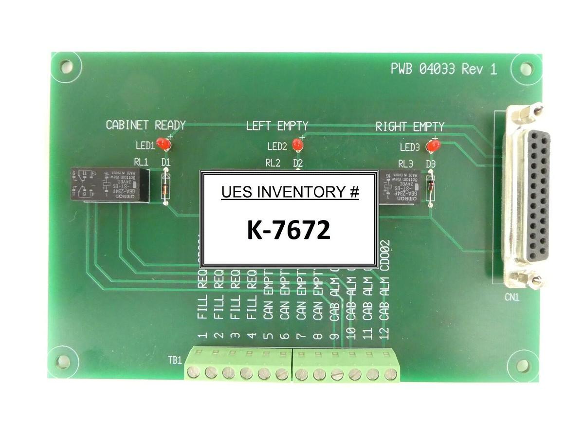 Used FujiFilm 04033 Cabinet Status Indicator PCB GenStream I/II Working Surplus