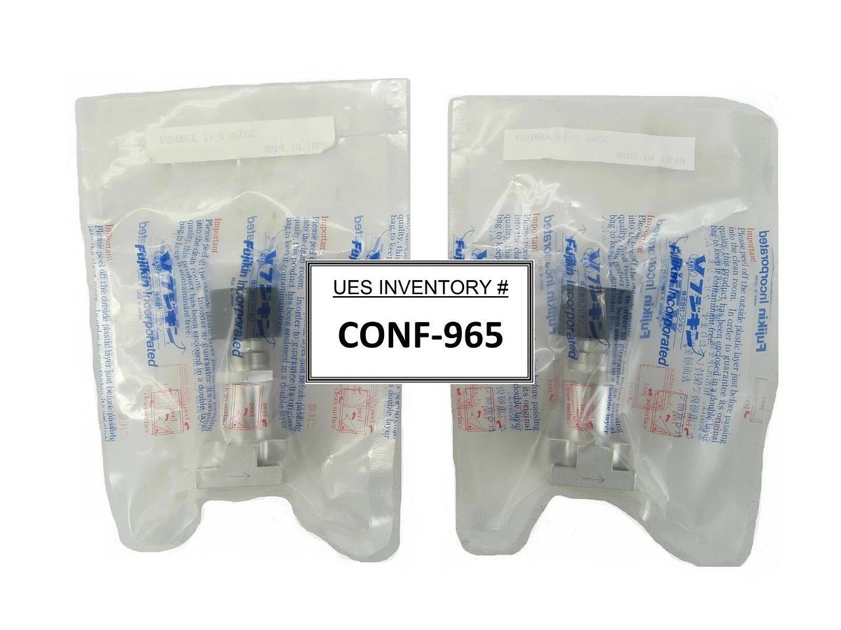 Fujikin FUSDBCL-21-6.35UGC Diaphragm Soft-Seal Valve Reseller Lot of 2 New