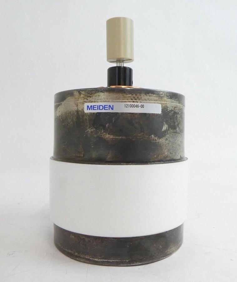 Used Meiden 12100046-00 12100044-00 Vacuum Variable Capacitor Lot of 2 Working