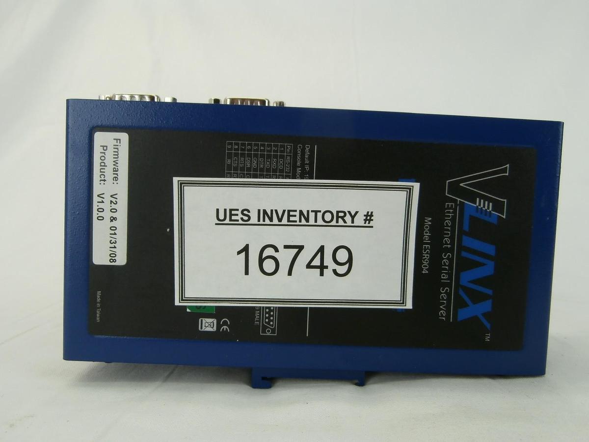 Used B&B Electronics ESR904 4-Port Industrial Ethernet Serial Server V3.0 V-LINX Used