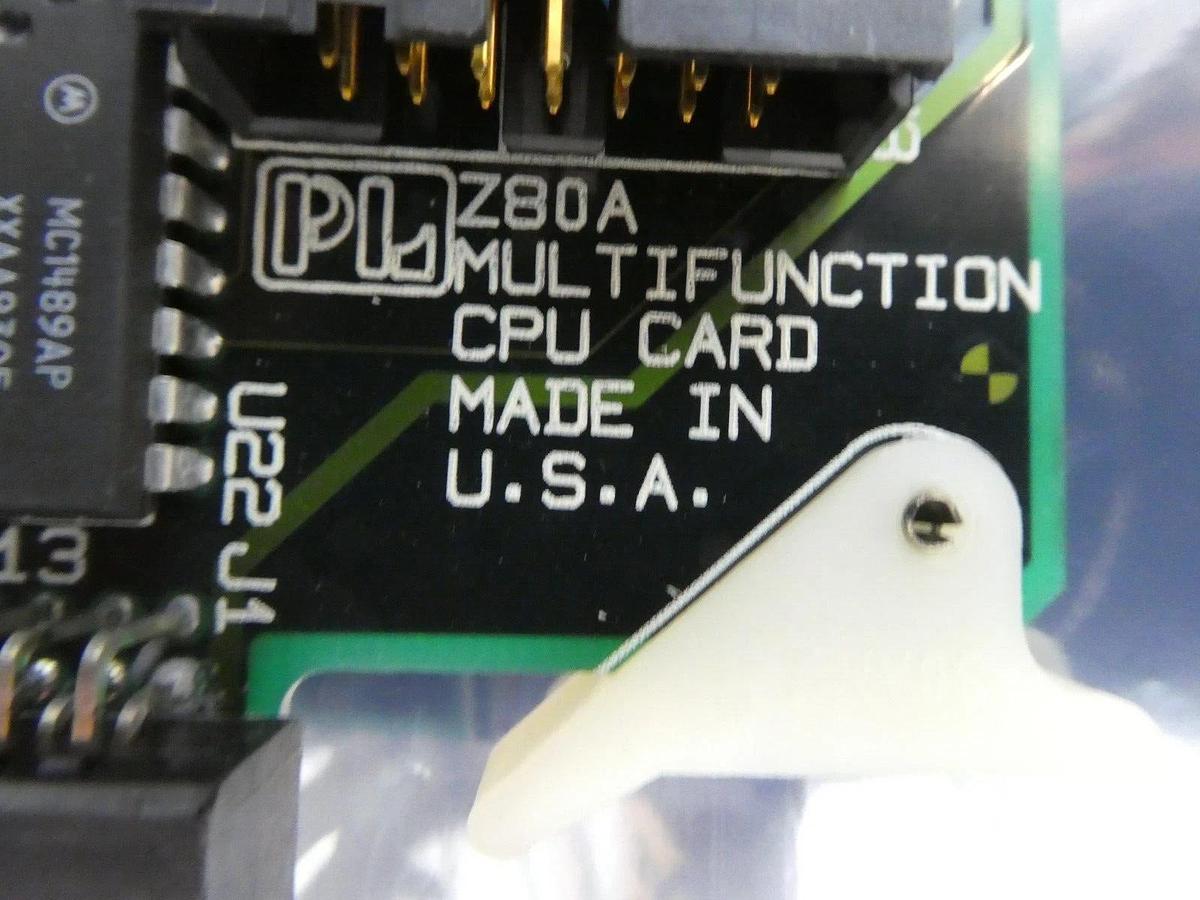 Used Prolog Z80A Multifunction CPU Card PCB Assembly PWB110121-003 Working Surplus
