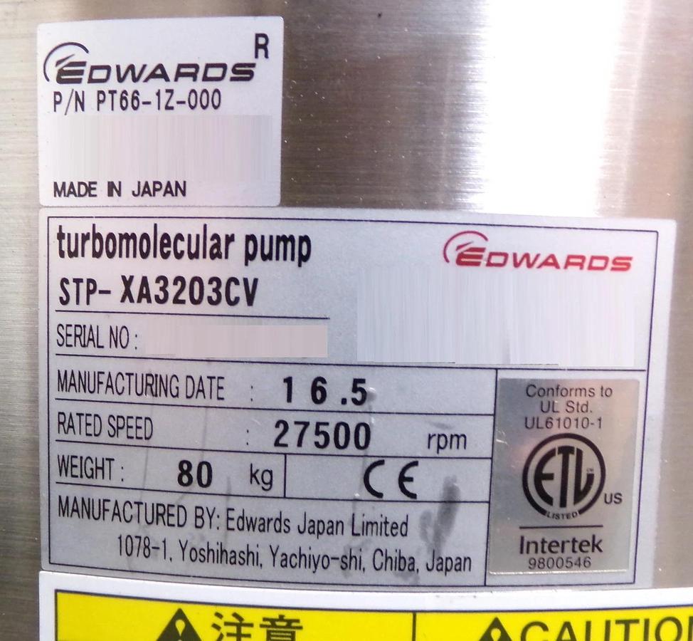 Used STP-XA3203CV Edwards PT66-1Z-000 Turbomolecular Pump ISO320F Untested Surplus