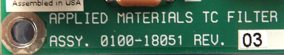 Used AMAT Applied Materials 0100-18051 TC Filter PCB Assembly Working Surplus
