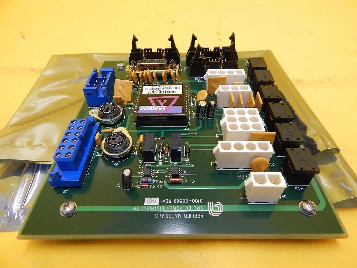 Used AMAT Applied Materials 0100-00569 VME DC Power Distribution PCB Working