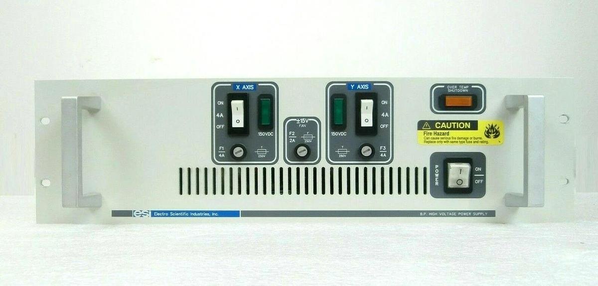 Used ESI Electro Scientific Industries 61322 B.P. High Voltage Power Supply Working