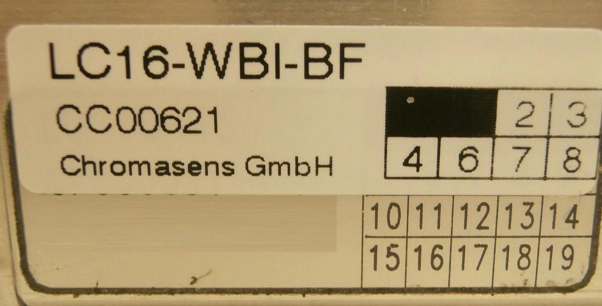 Used Chromasens CC00620 Machine Vision Set of 4 LC16-WBI-BF LC16-WBI-DF KLA WBI Used