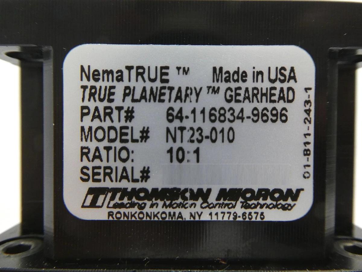 Used Animatics SM2310SQ Servo Motor w/Gearhead 64-116834-9696 ADE 031304-02 Working