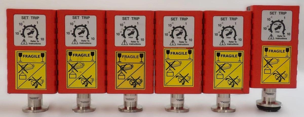 Used Edwards D02187000 Active Pirani Vacuum Gauge APG-MPB-15V-NW16 Lot of 6 Working