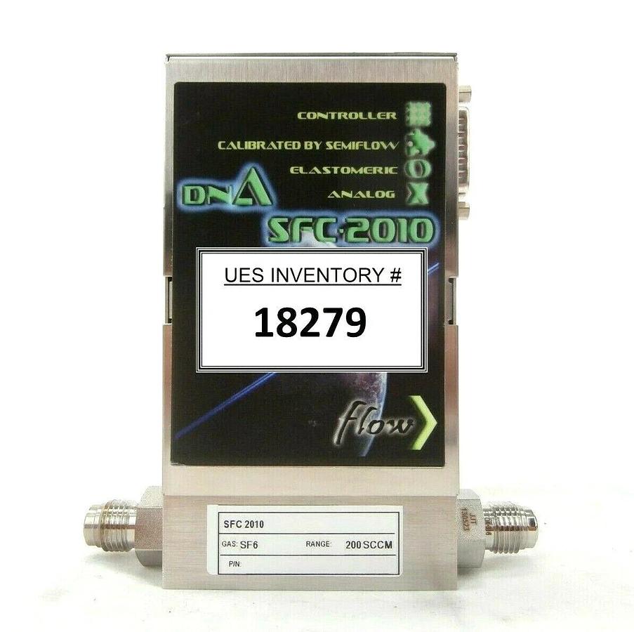 Used Perkin-Elmer SFC 2010 Mass Flow Controller MFC DNA 200 SCCM SF6 Working Spare