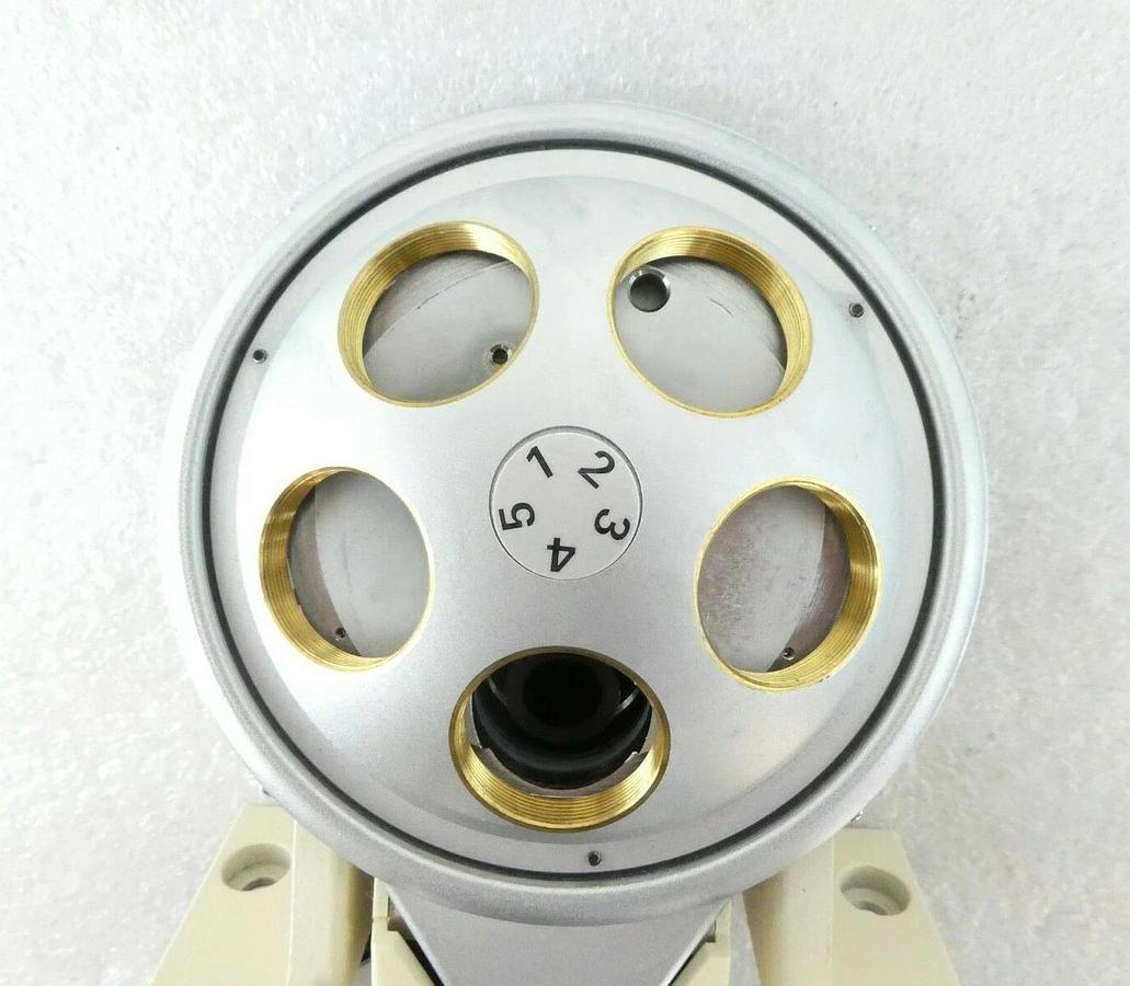 Used Nikon Microscope Turret Assembly with Mount OPTISTATION 3 & 7 2S700-409 Working