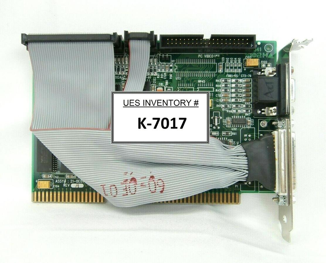 Used Dolch Computer Systems 21-0E01-0030 ISA Video PCB Card 22-0E01-0030 SVG 90S